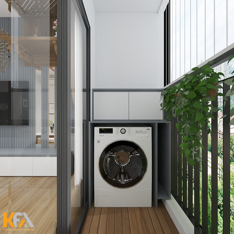 Thiết kế cửa kính giúp ngăn cách tiếng ồn khi máy giặt hoạt động