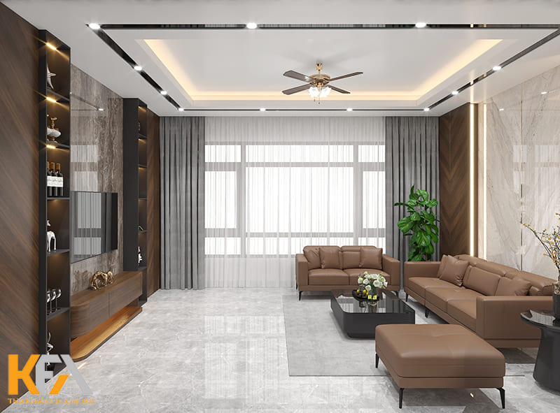 Sự kết hợp hài hòa và tinh tế giữa các gam màu và chất liệu nội thất