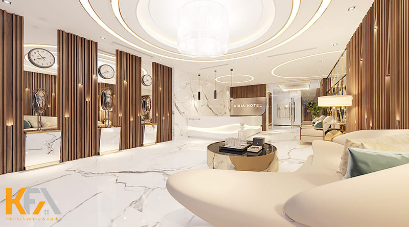 Ngoài chất lượng dịch vụ, yếu tố thẩm mỹ cũng được đề cao trong thiết kế nội thất sách sạn