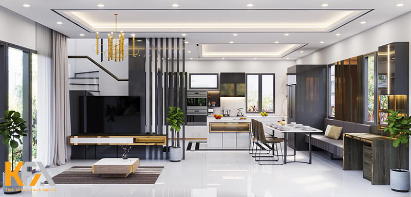 Bố trí không gian hợp lý sẽ mang lại không gian sống tiện nghi