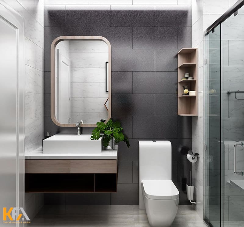 Phòng tắm hiện đại, gọn vàng và sạch sẽ