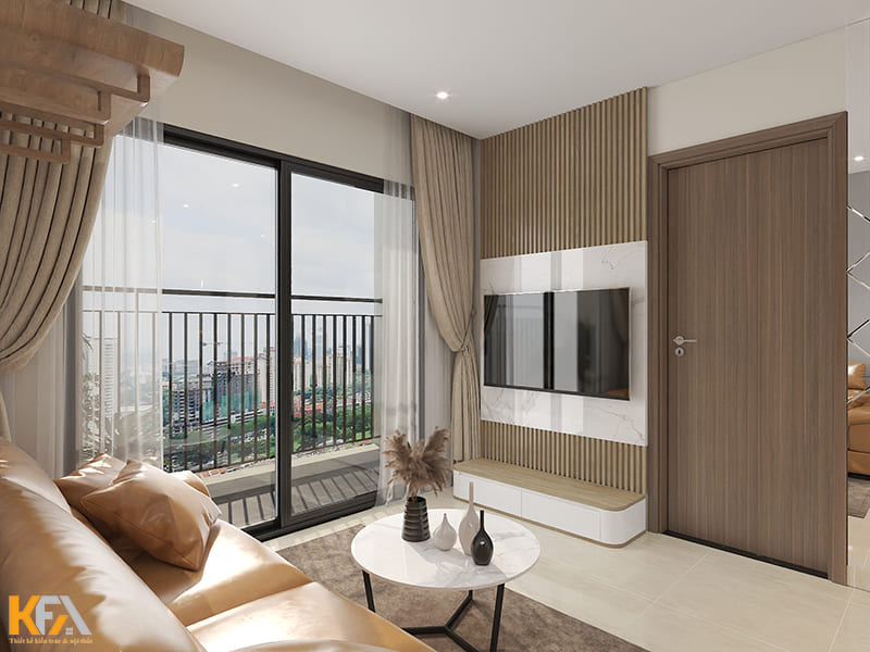 Do diện tích hạn chế nên phòng khách hạn chế trang trí rườm rà