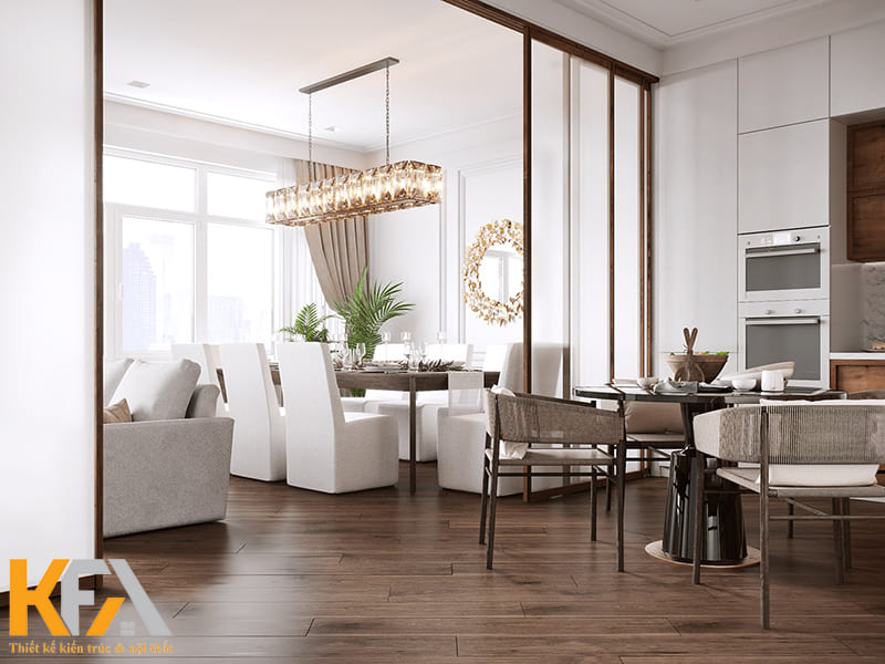 Căn hộ được thiết kế đặc biệt với 2 bàn ăn