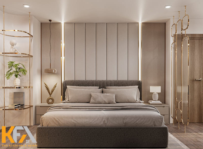 Phòng ngủ master sang chảnh dành cho chủ nhân của căn hộ 150m2