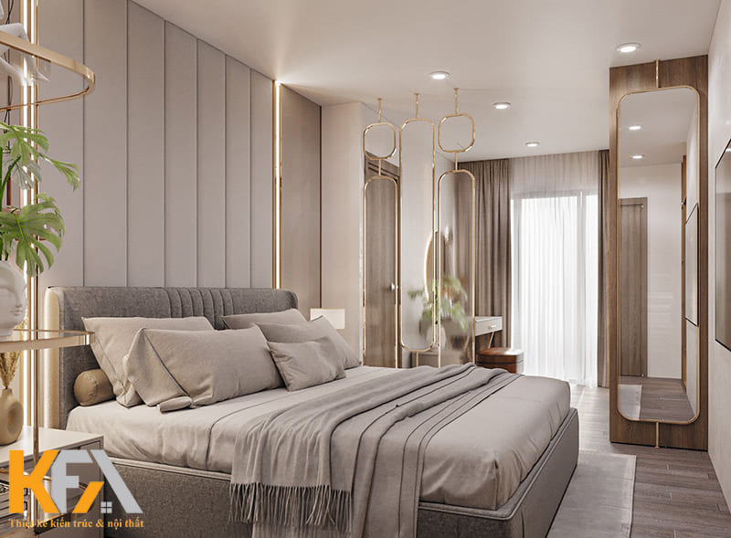 Gam màu trung tính hài hòa giúp phòng ngủ toát lên vẻ thanh lịch và tinh tế