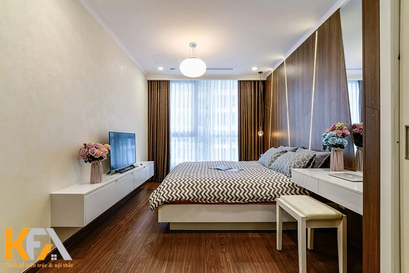 Phòng ngủ thứ 2 được thiết kế có nhiều điểm tương đồng với phòng ngủ master