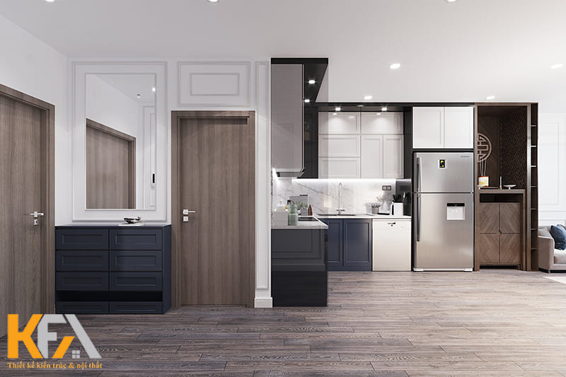 Sử dụng chất liệu phòng bếp cao cấp vì đây là không gian thường xuyên phải tiếp xúc với nhiệt và nước