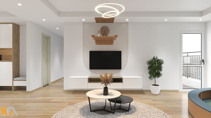 Sử dụng bàn thờ treo tối ưu diện tích nhưng vẫn đảm bảo phong thủy và công năng