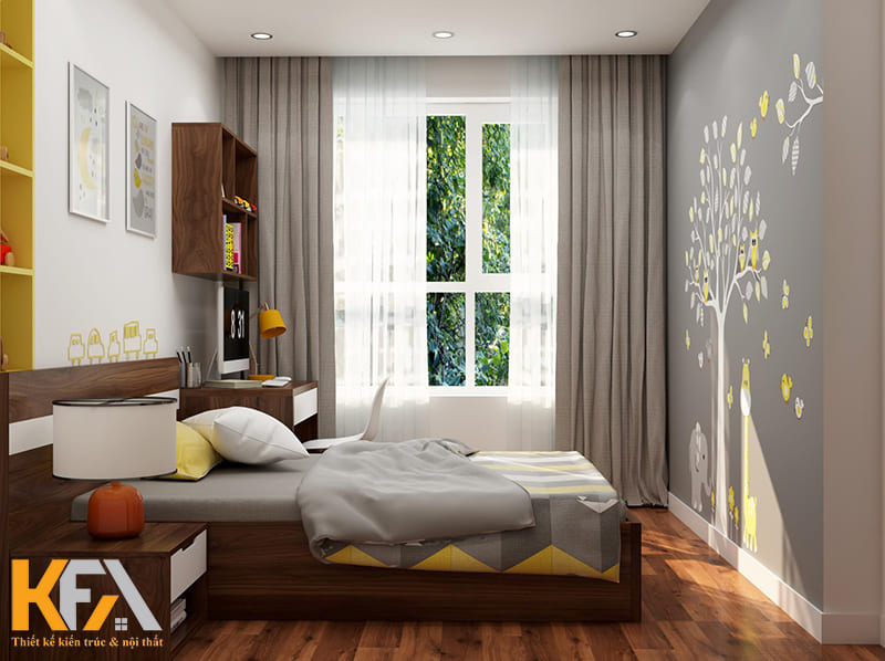 Gam màu vàng tạo điểm nhấn sinh động