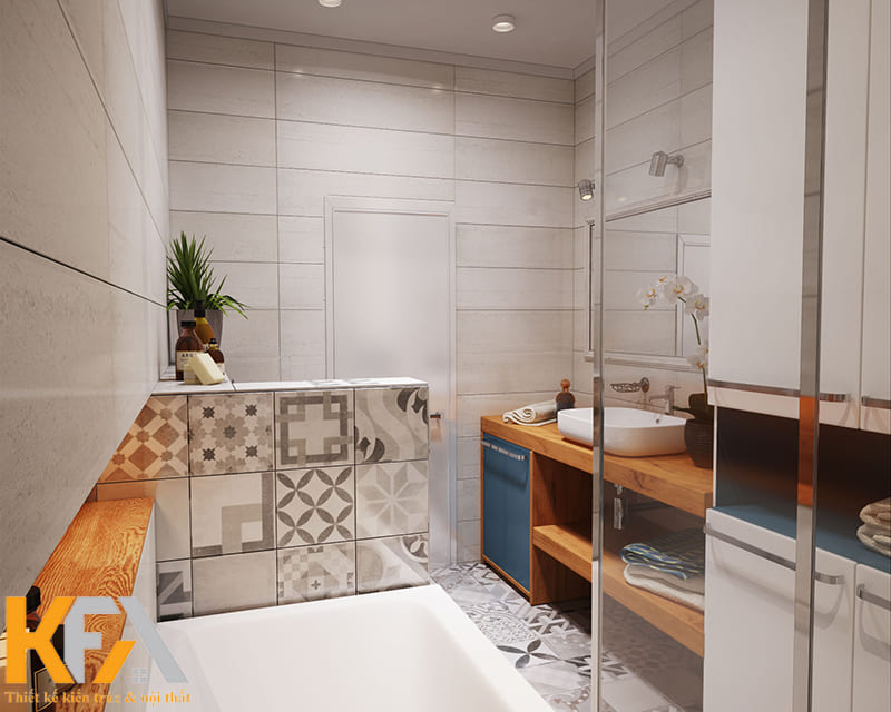 Thiết kế nội thất phòng tắm nhỏ gọn