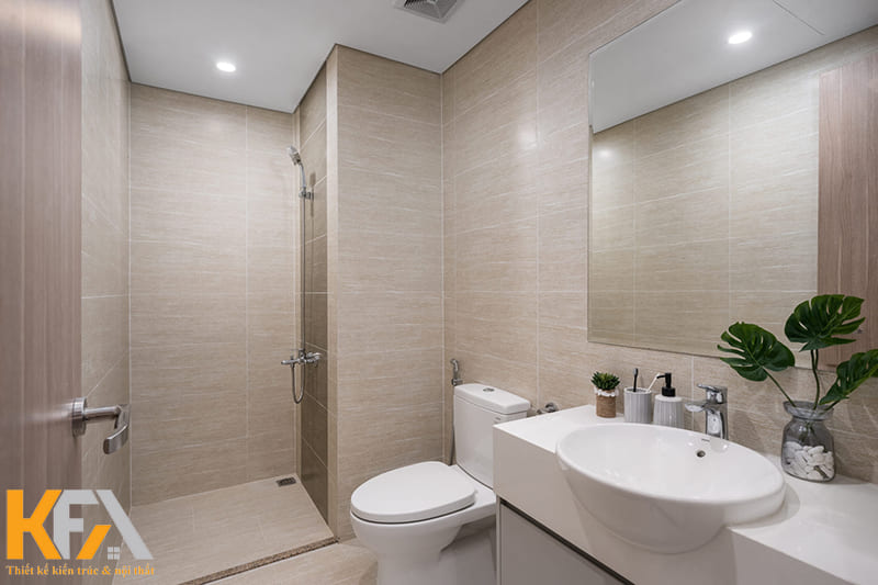 Phòng tắm kết hợp phòng vệ sinh đơn giản