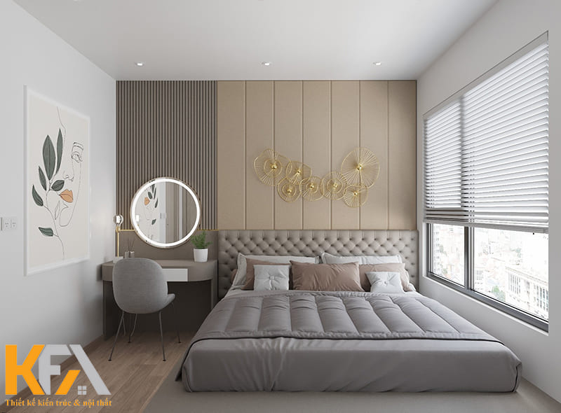 Thiết kế vách đầu giường ấn tượng, giàu thẩm mỹ