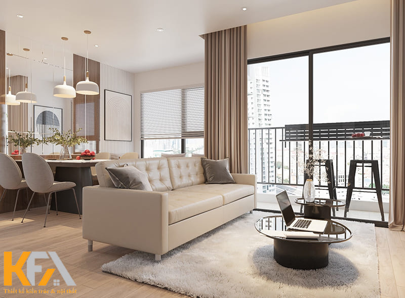 Thiết kế nội thất căn hộ 63m2 tại Vinhomes Smart City phong cách hiện đại