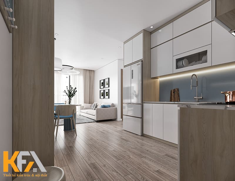 Thiết kế sàn gỗ tạo cảm giác sang trọng và mát mẻ vào mùa hè