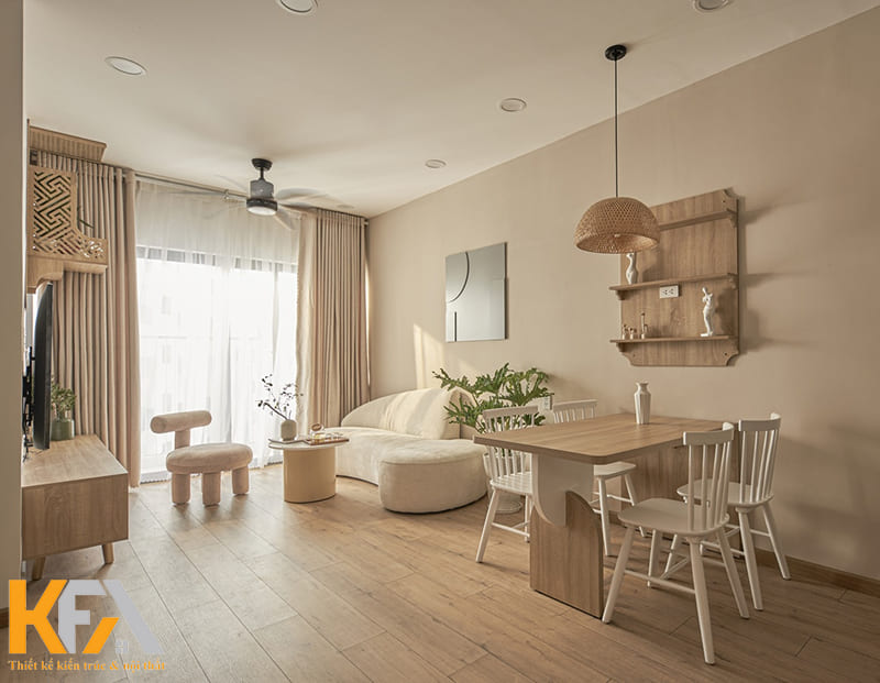 Đèn thả chất liệu tre đan càng lằm tăng vẻ nhẹ nhàng, mộc mạc cho căn nhà