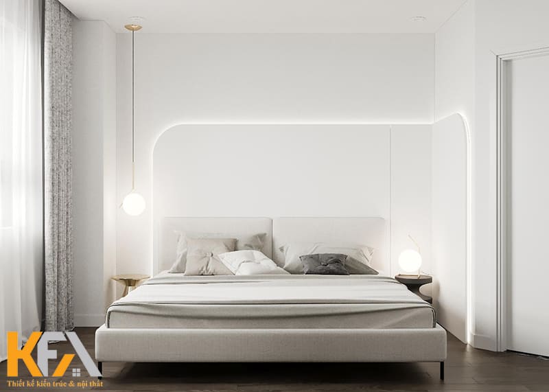 Phòng ngủ cũng không nằm ngoài tiêu chí "đơn giản - sang trọng - tiện nghi"