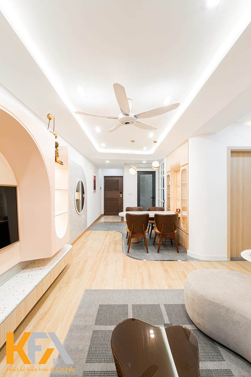 Không gian sống trong căn hộ 90m2 ngập tràn ánh sáng