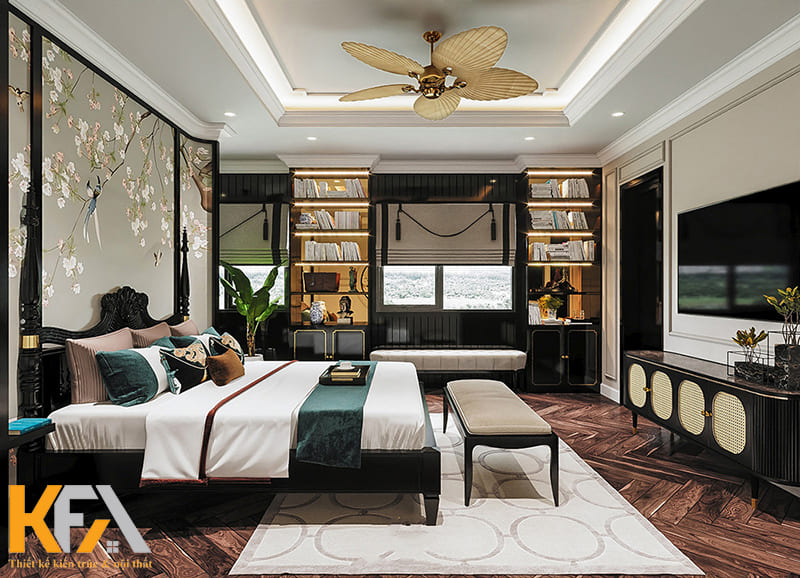 Phòng ngủ Indochine mang vẻ đẹp lãng mạn Pháp