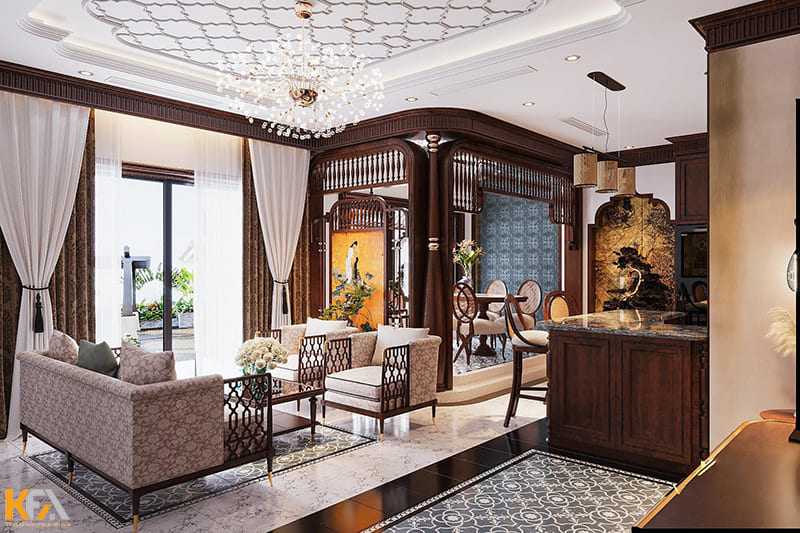 Thiết kế phòng khách ở tầng 1