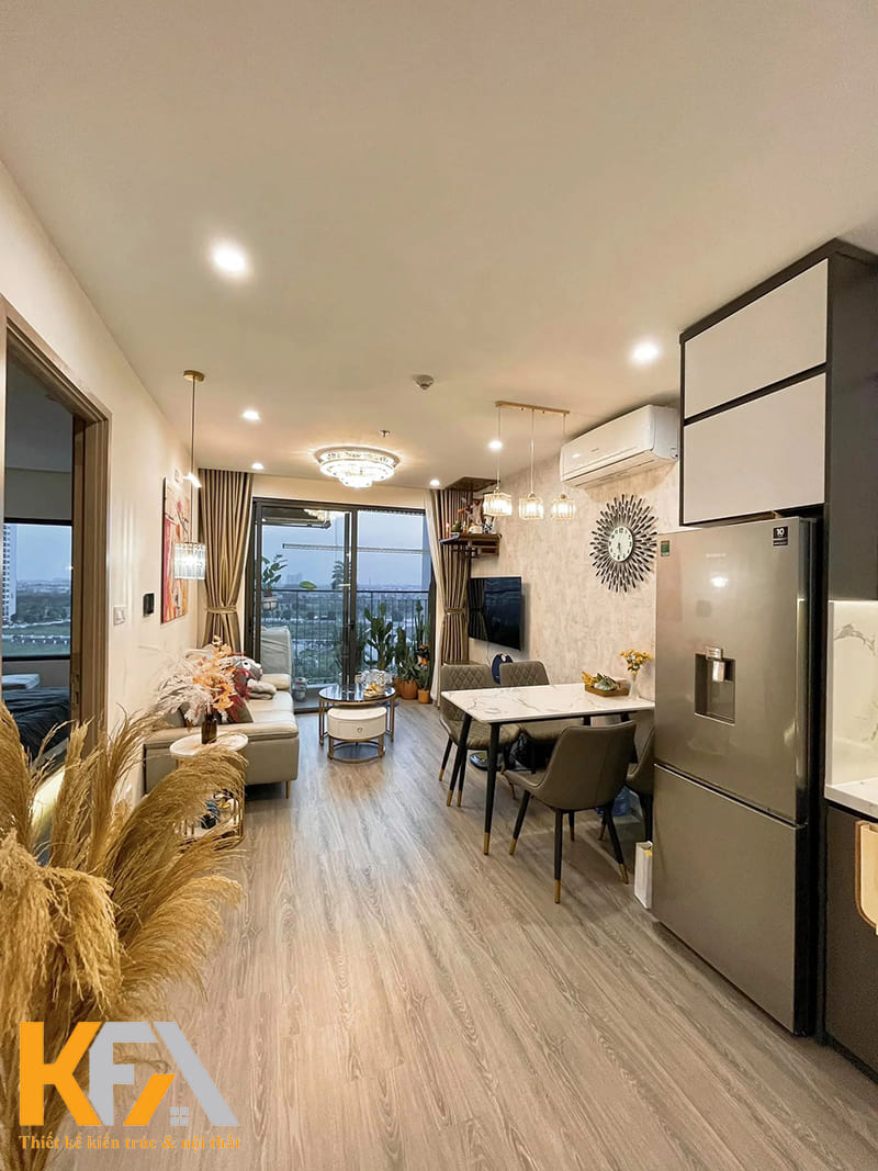 Ánh sáng trong căn hộ được bố trí với mật độ khá cao