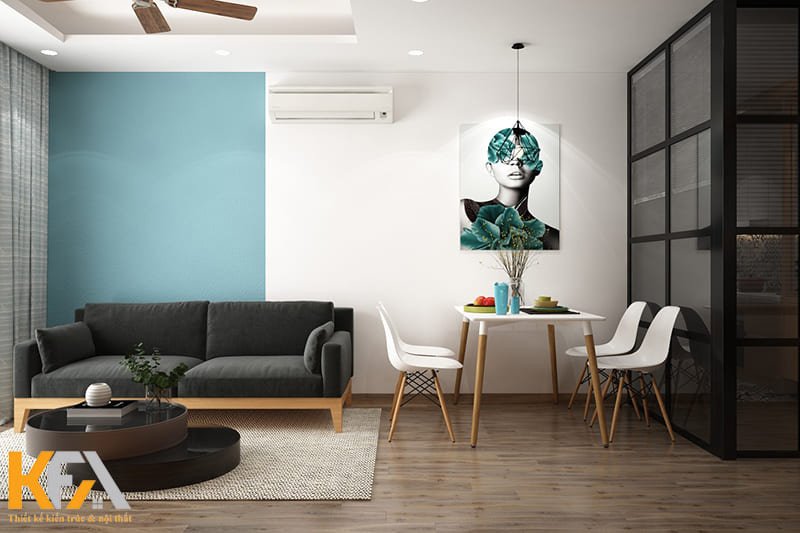 Phòng khách hiện đại, thanh lịch nhưng không kém phần trẻ trung