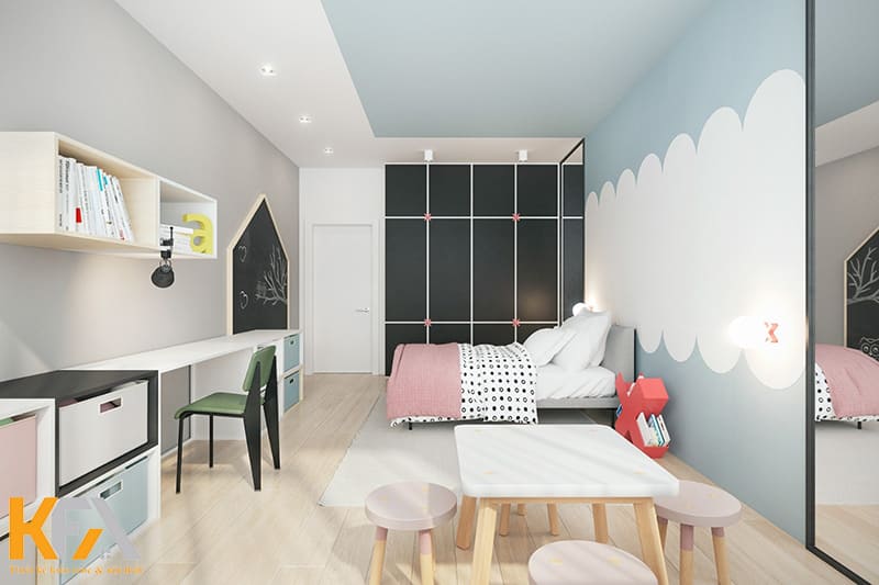 Sử dụng 2 chiếc gương lớn có tác dụng giúp căn phòng thông thoáng và tươi sáng hơn