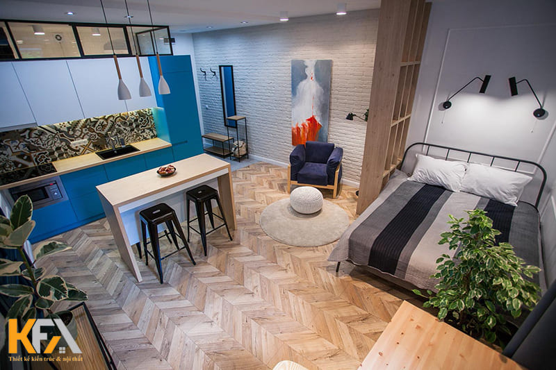 Tổng quan không gian thiết kế căn hộ 20m2