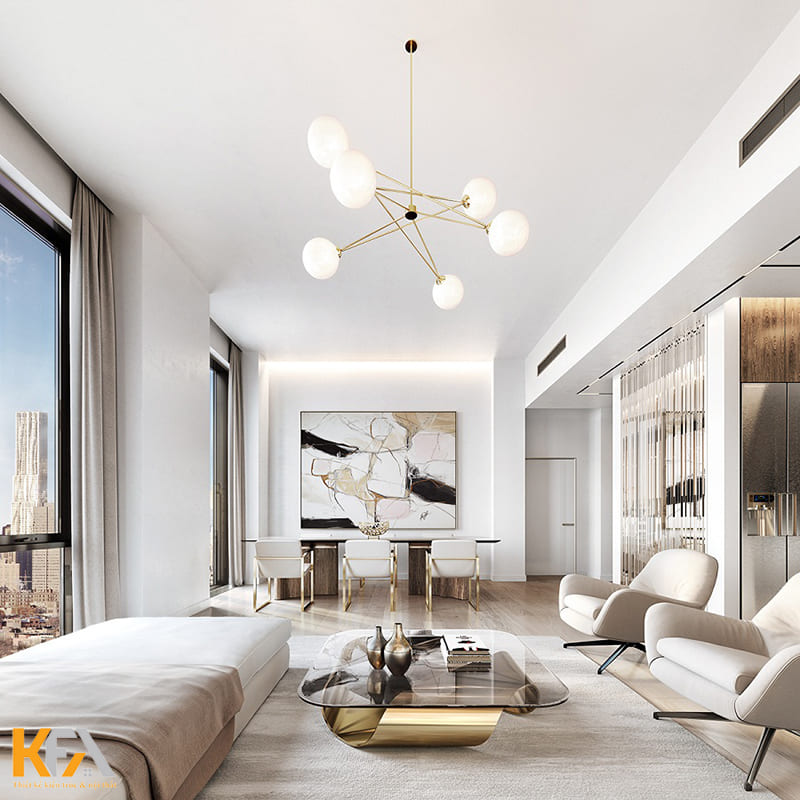 Tạo không gian mở là tiêu chí vô cùng quan trọng trong thiết kế nội thất chung cư