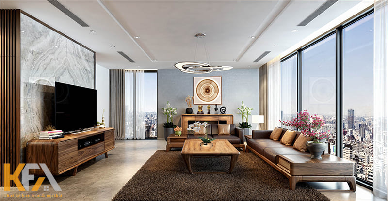 Thiết kế nội thất chung cư 90m2 mang lại không gian sống tiện nghi, thoải mái cho gia chủ