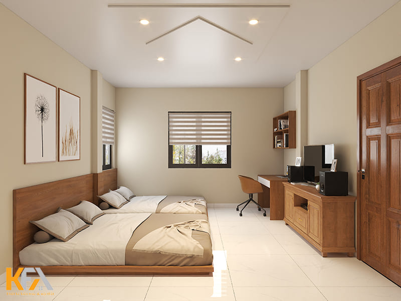 Thiết kế phòng ngủ không giường tạo cảm giác rộng rãi