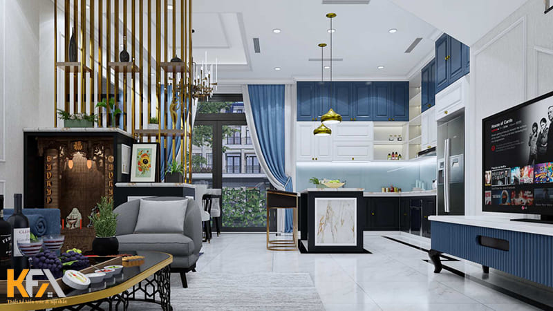 Phân chia không gian hợp lý, bố trí nội thất khoa học