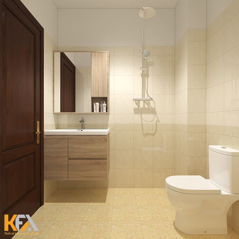 Phòng tắm kết hợp phòng vệ sinh hiện đại