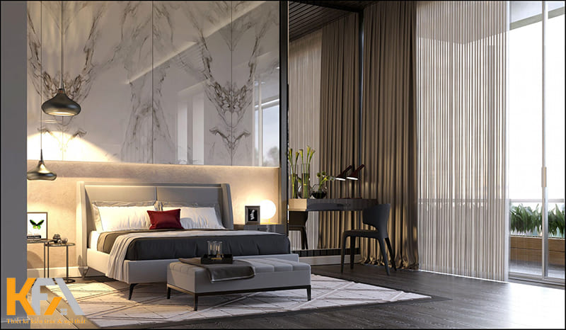 Mẫu phòng ngủ cao cấp với chất liệu nội thất chọn lọc đắt đỏ