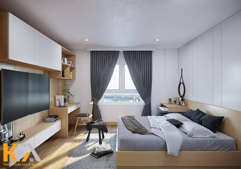 Màu sắc thiết kế của phòng ngủ chung cư sẽ tùy thuộc vào sở thích và đối tượng người sử dụng