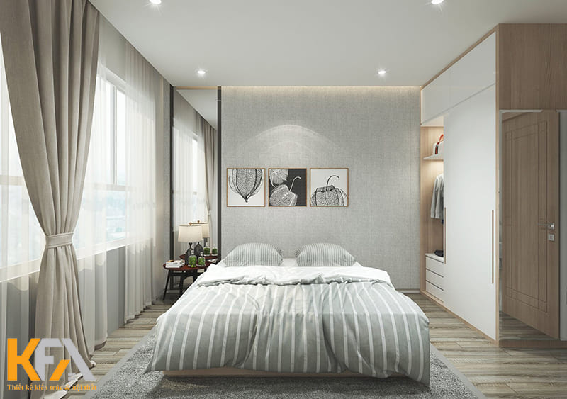 Các phòng ngủ nhỏ chung cư nên ưu tiên gam màu tươi sáng