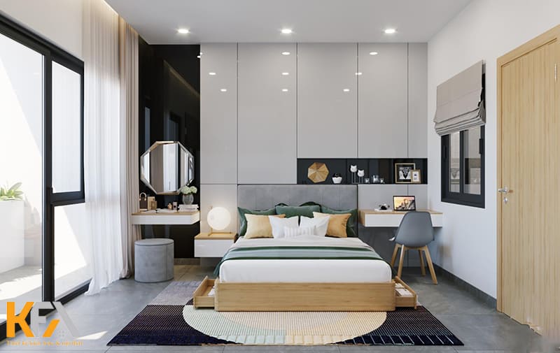 Kết hợp màu sắc trẻ trung, tươi sáng cho phòng ngủ thêm sức sống