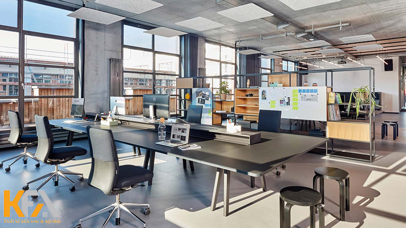Thi công văn phòng của nhân viên cần đảm bảo được độ mở, thoáng nhất định