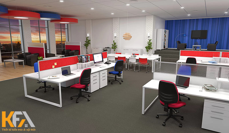 Phân chia không gian là yếu tố quan trọng hàng đầu để có một văn phòng làm việc khoa học