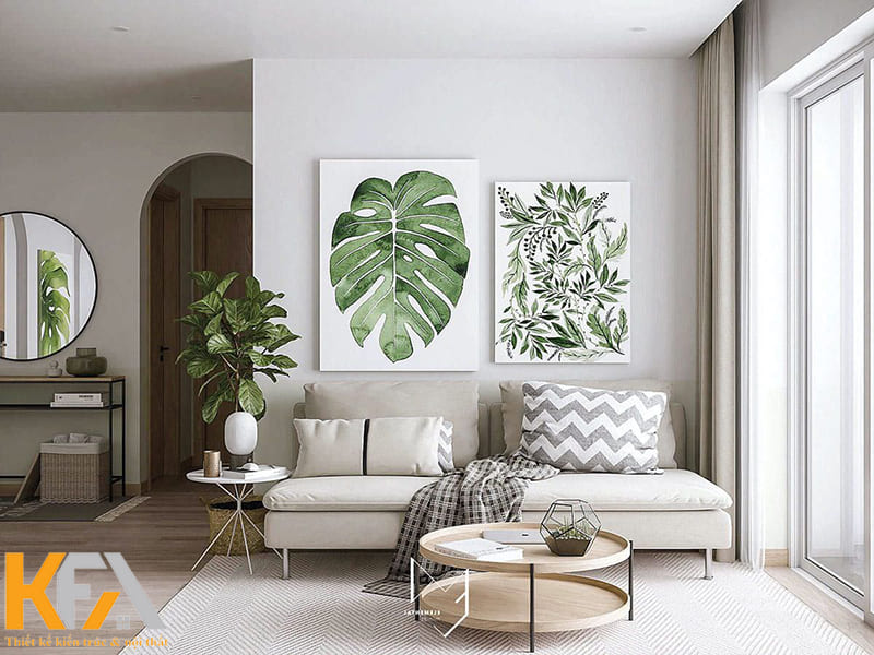 Phòng khách dành cho gia chủ yêu thiên nhiên