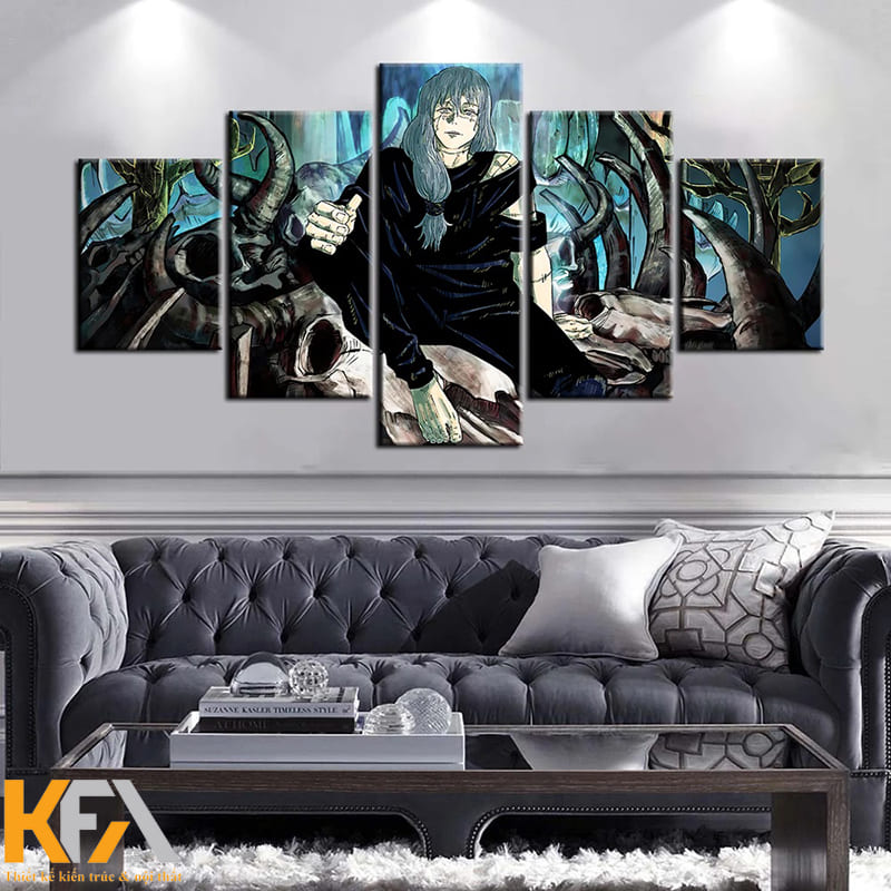 Trang trí phòng khách bằng tranh Anime