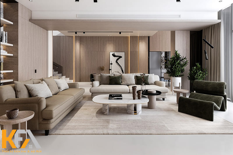 Nếu bố trí nội thất không khéo léo, phòng khách sẽ rất dễ bị đơn điệu, tẻ nhạt