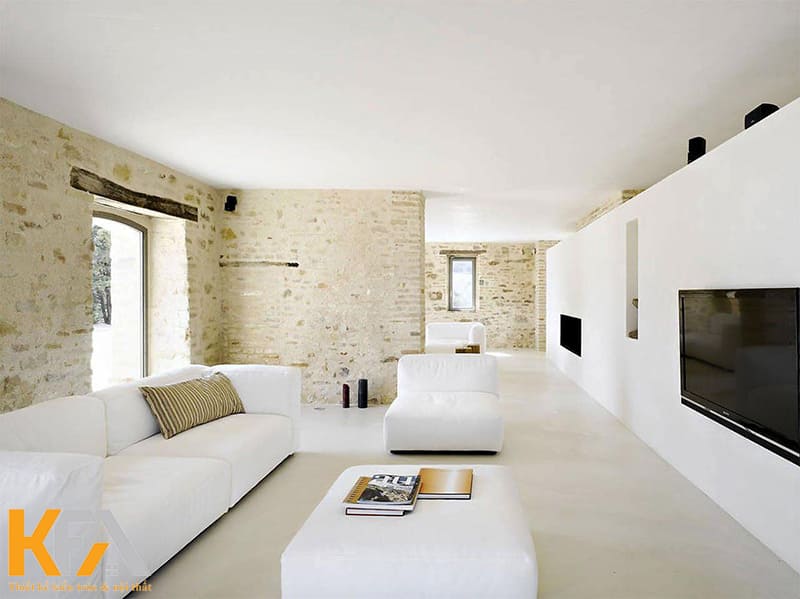 Gam màu trắng chủ đạo giúp làm nổi bật đồ nội thất