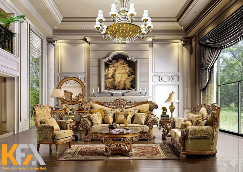 Để toát lên sự vương giả, nội thất phải được làm từ những chất liệu cao cấp như gỗ tự nhiên, nỉ, da, nhung, gấm,...