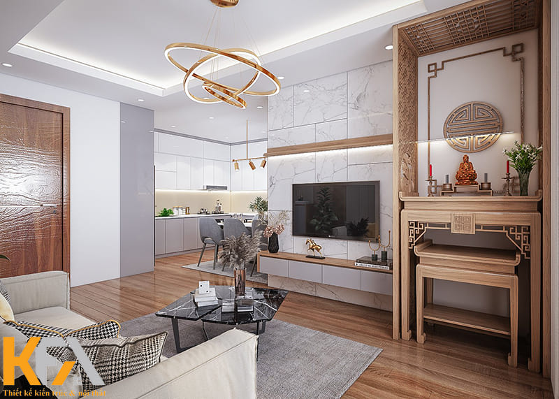 Bàn thờ chỉ nên đặt những món đồ cần thiết để đảm bảo độ thoáng