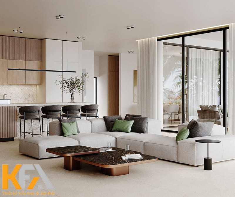 Chất liệu kính rất dễ để kết hợp với các chất liệu khác