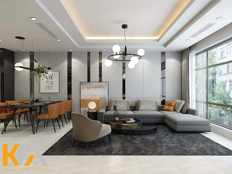 Cửa kính càng lớn, không gian càng có cảm giác thông thoáng