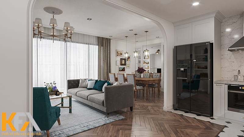 Các không gian liên thông với nhau tạo cảm giác rộng rãi 