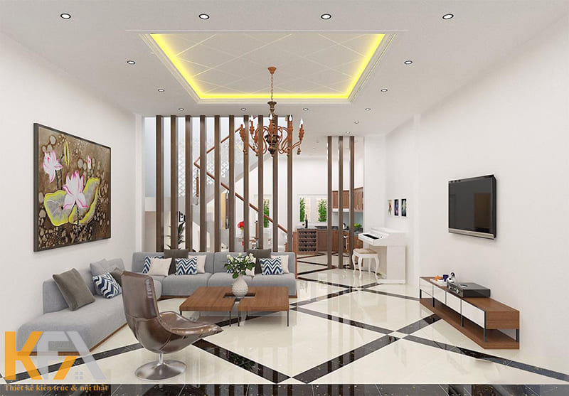 Sử dụng vách ngăn đảm bảo sự riêng tư cho từng khu vực