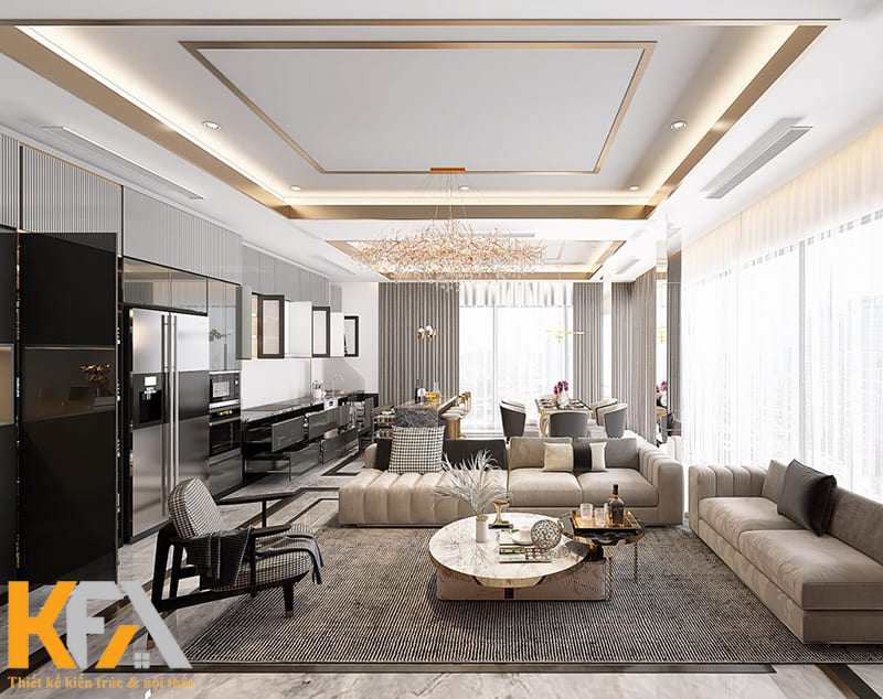 Ánh sáng tự nhiên càng khiến các chi tiết pha lê và kim loại lung linh hơn