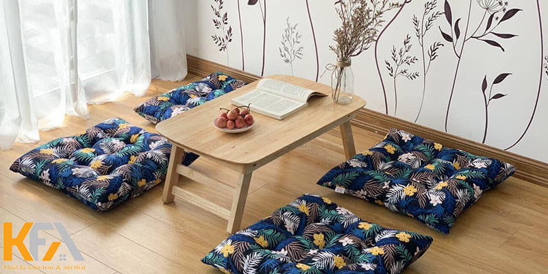 Thiết kế phòng khách ngồi bệt đậm chất phương Đông